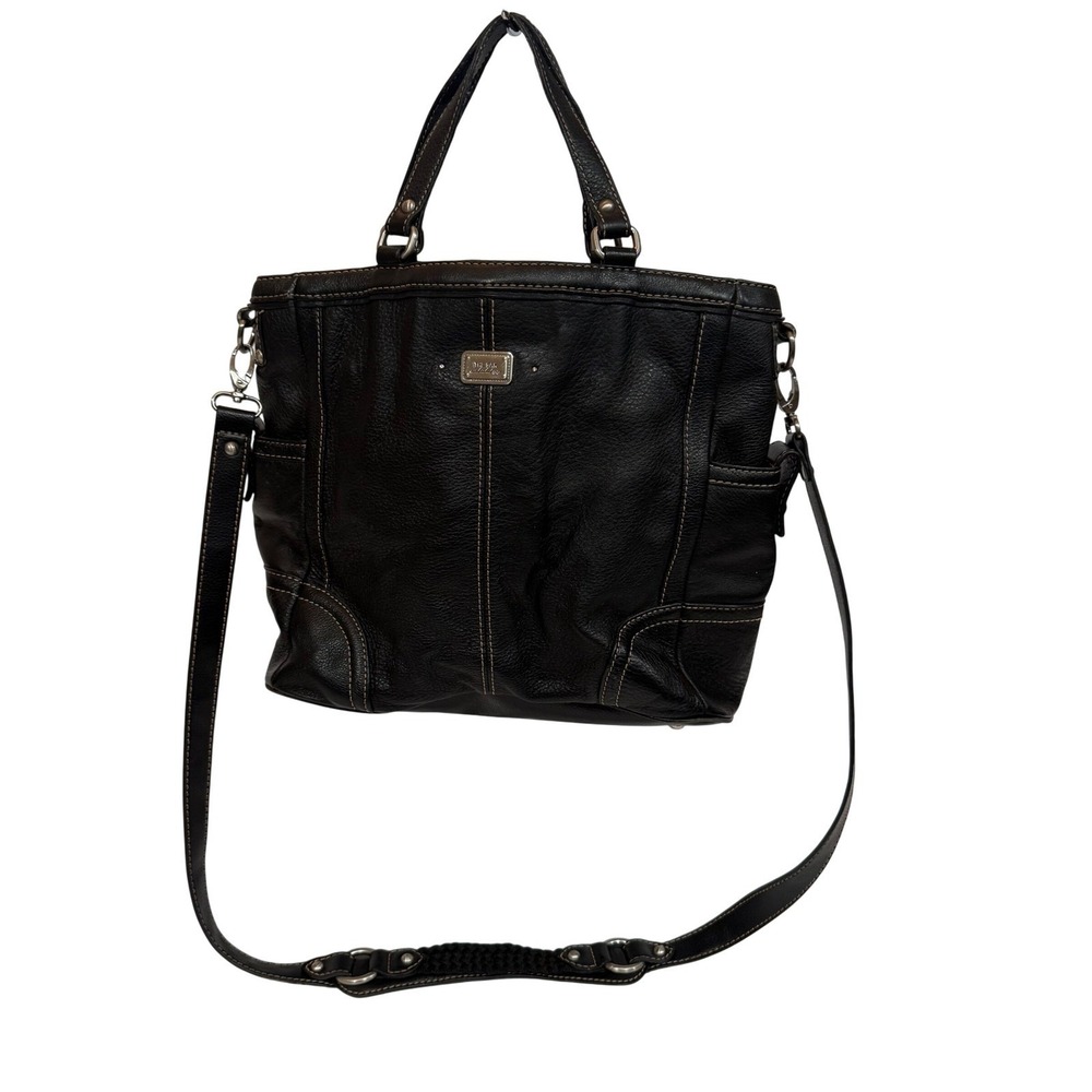 The Sak 100% Leather Hobo Tote Y2K Boho Shoulder Crossbody Bag Purse Large